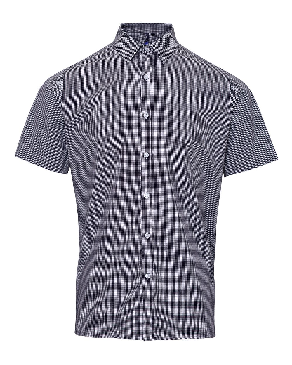 Artisan Collection by Reprime Men's Microcheck Gingham Cotton Shirt. RP221 - Black/ White