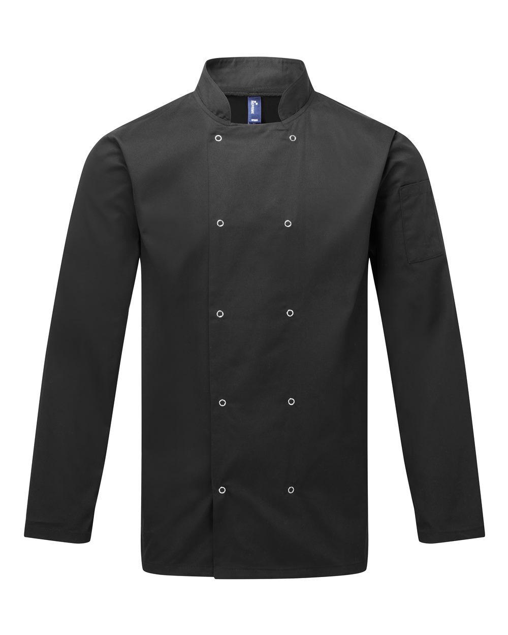 Artisan Collection by Reprime Unisex Ten Studded Front Chef Coat. RP665 - Black