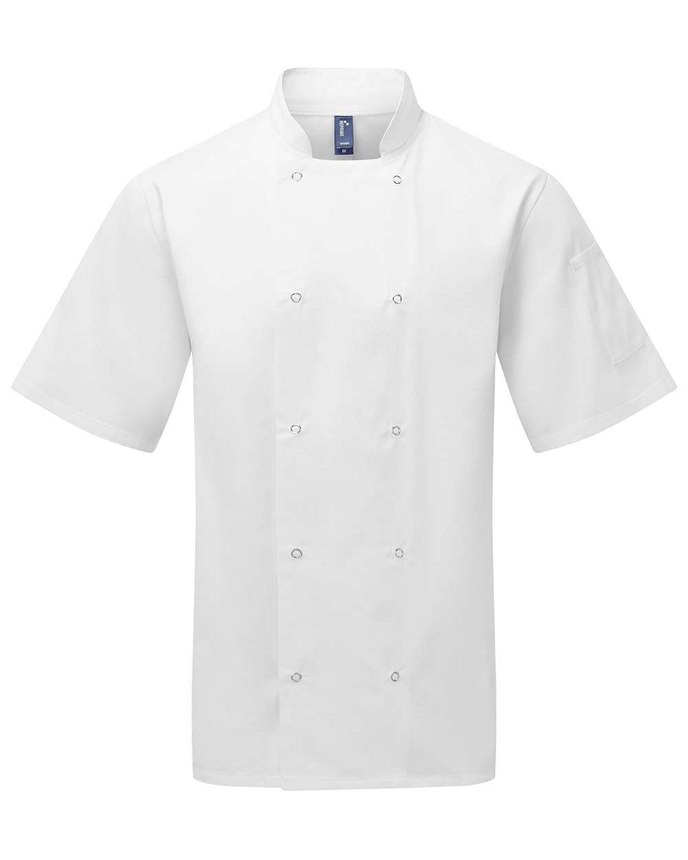 Artisan Collection by Reprime Unisex Ten Studded Front Short Sleeve Chef Coat. RP664 - White