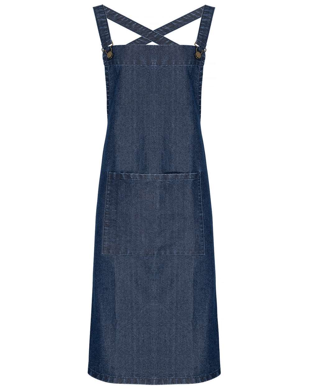 Artisan Collection by Reprime Cross Back Barista Bib Apron. RP129 - Indigo Denim
