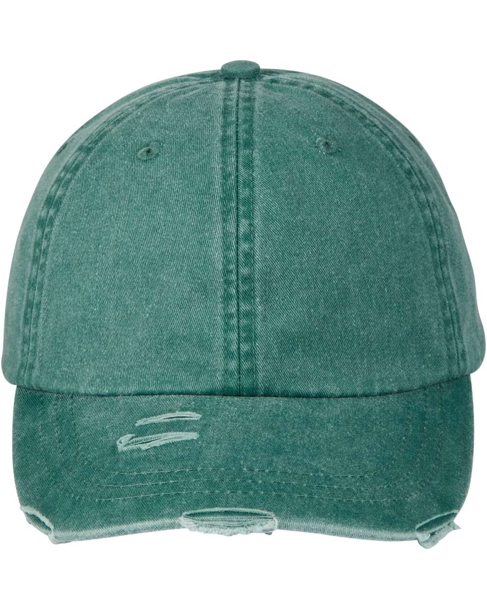 Adams Headwear Classic Pigment Distressed Dad Hat. LP108 - Forest Green