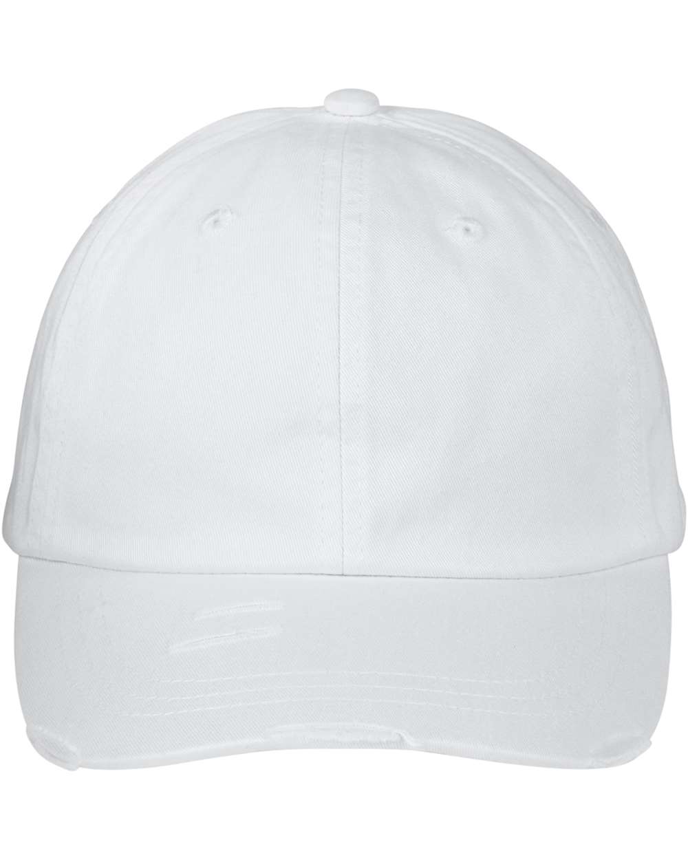Adams Headwear Classic Pigment Distressed Dad Hat. LP108 - White