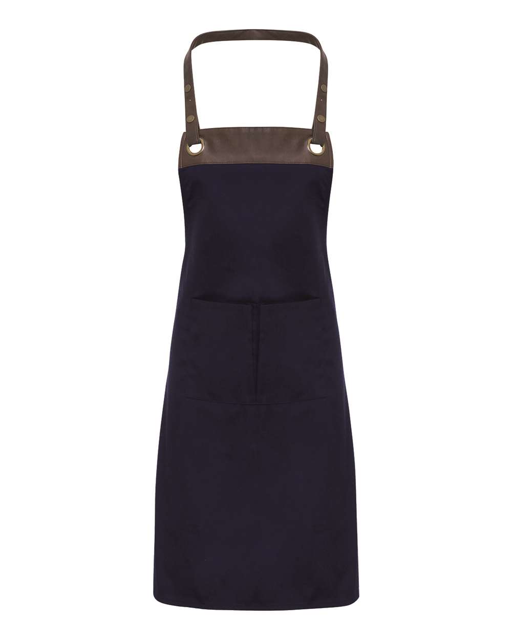 Artisan Collection by Reprime Espresso Bib Apron. RP123 - Navy/ Brown