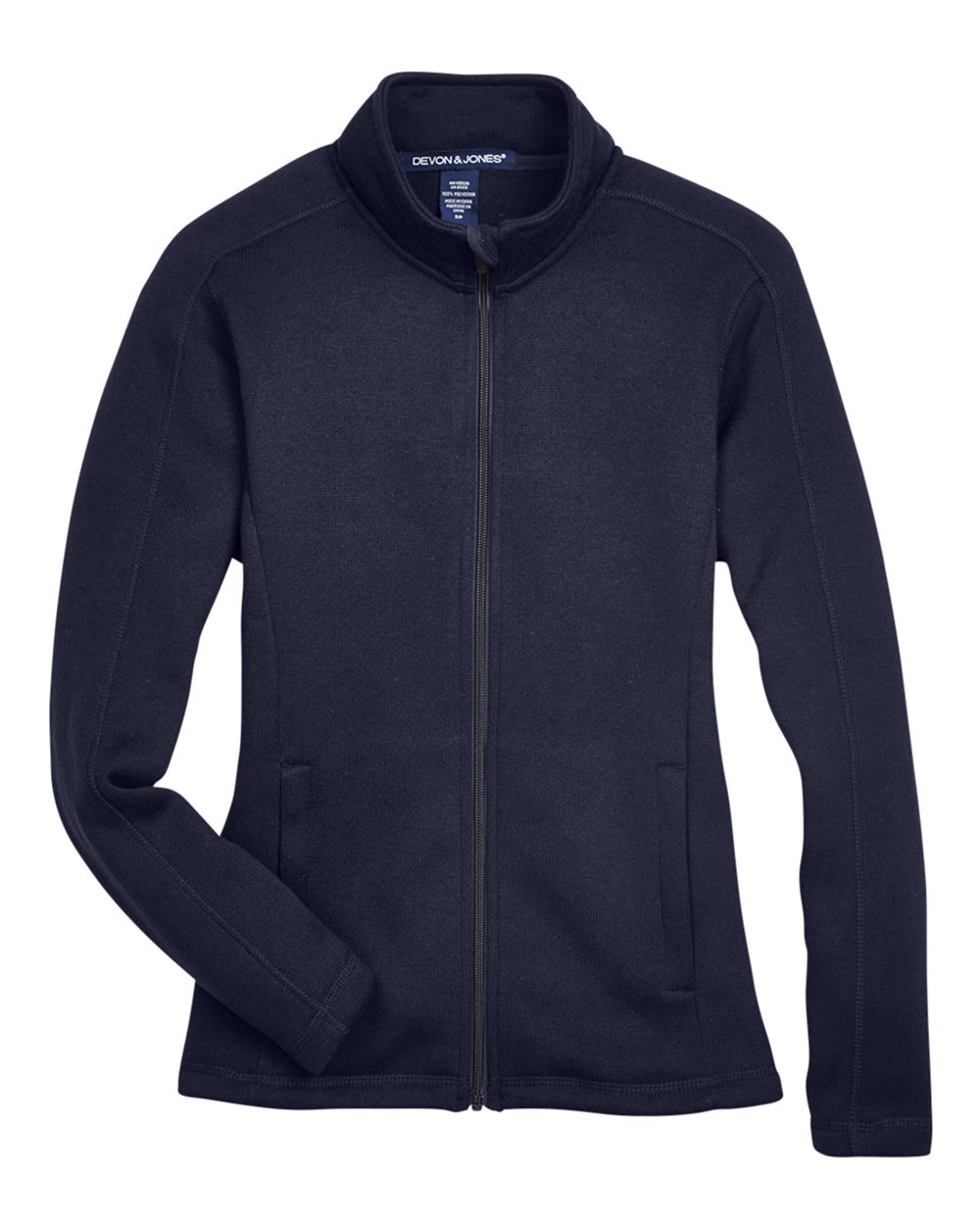 Devon & Jones Women's Bristol Full-Zip Sweater Fleece Jacket. DG793W - Navy