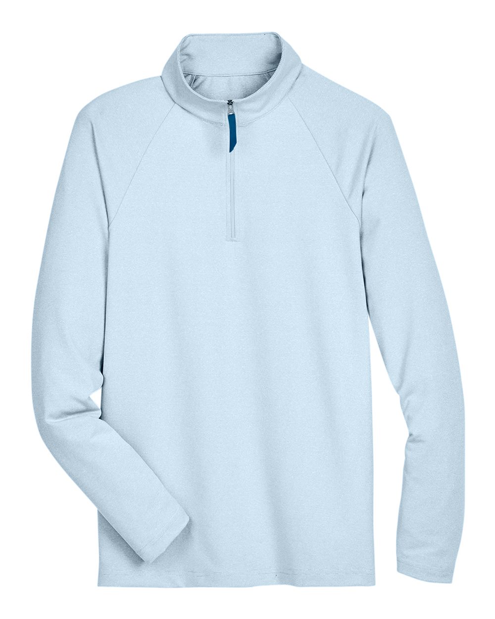 Devon & Jones Men's CrownLux Performance® Clubhouse Micro-Stripe Quarter-Zip Pullover. DG480 - Ocean Blue