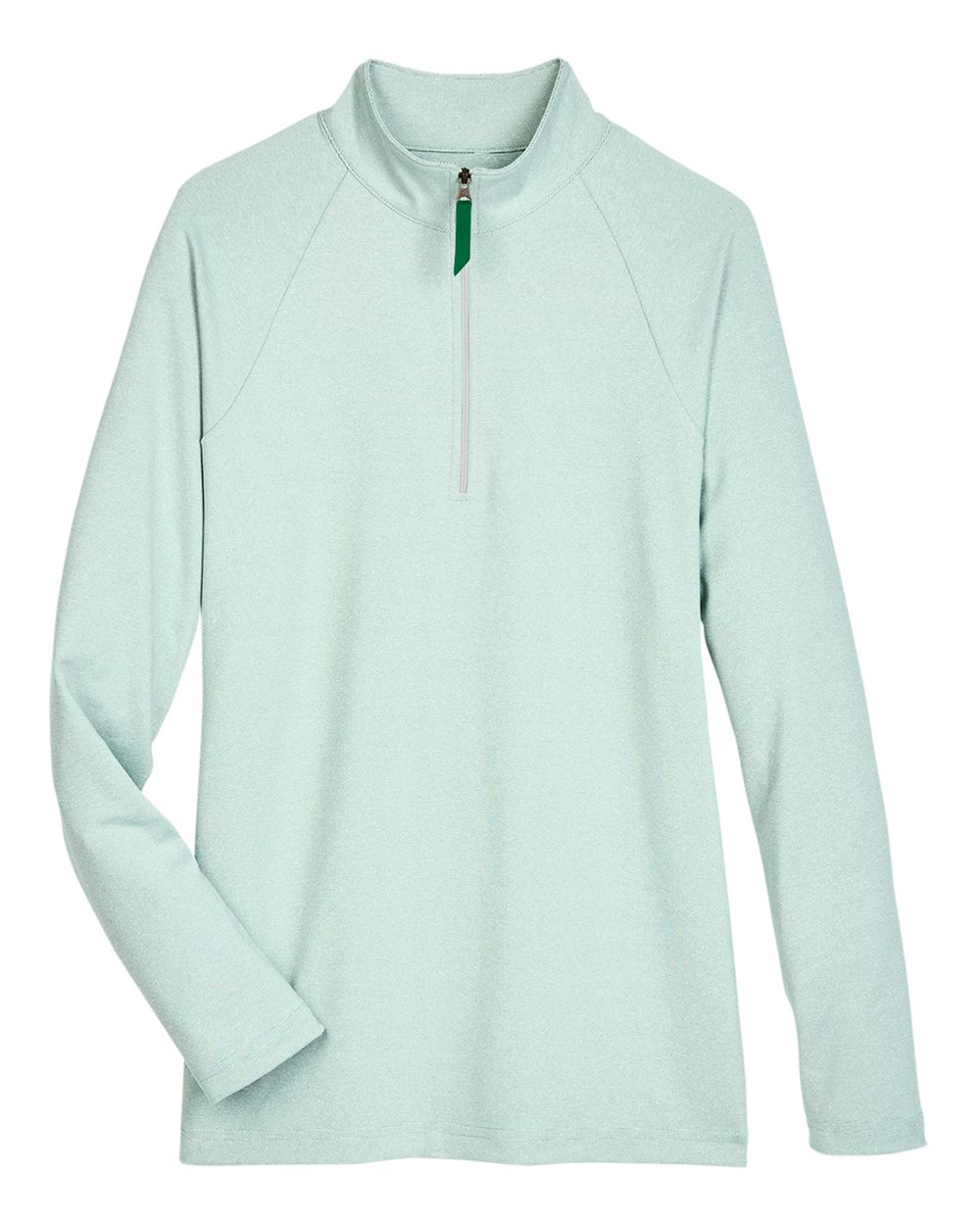 Devon & Jones Women's CrownLux Performance® Clubhouse Micro-Stripe Quarter-Zip Pullover. DG480W - Kelly Green