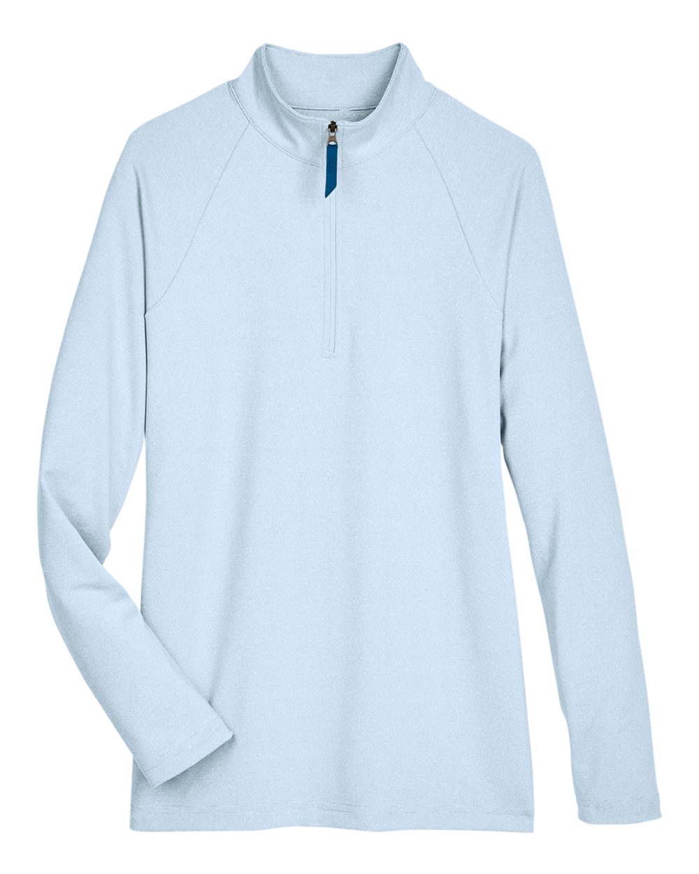 Devon & Jones Women's CrownLux Performance® Clubhouse Micro-Stripe Quarter-Zip Pullover. DG480W - Ocean Blue
