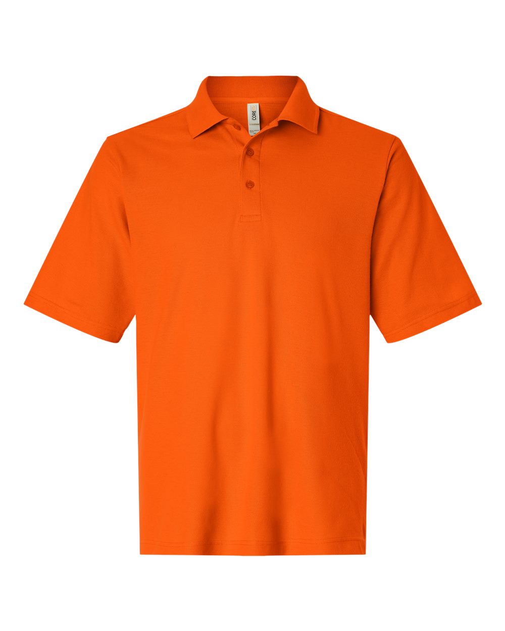 CORE365 Men's Resolve CVC Performance Pique Polo. CE106 - Campus Orange