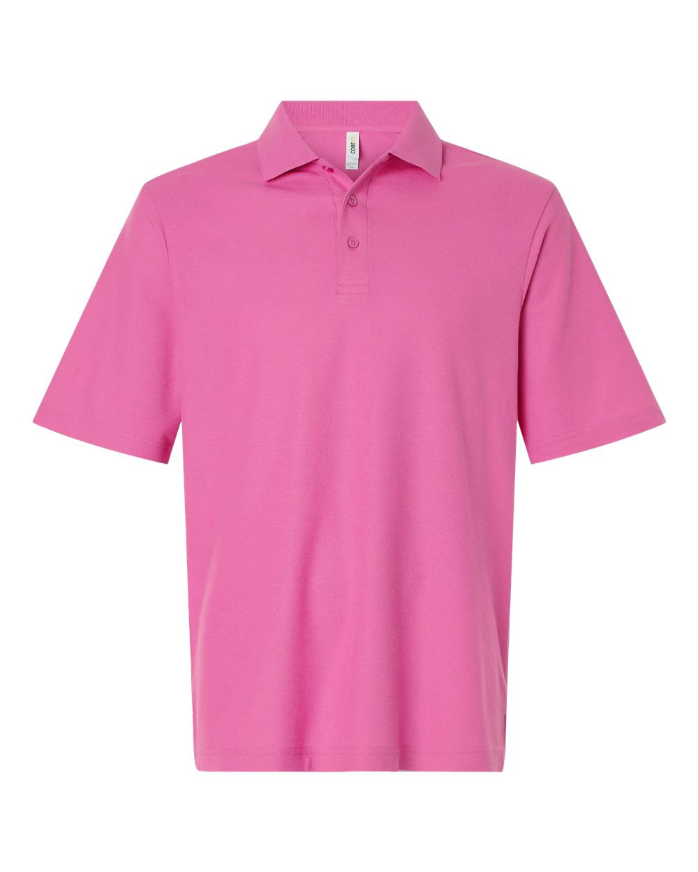 CORE365 Men's Resolve CVC Performance Pique Polo. CE106 - Charity Pink