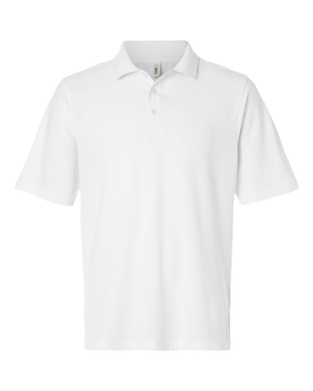 CORE365 Men's Resolve CVC Performance Pique Polo. CE106 - White