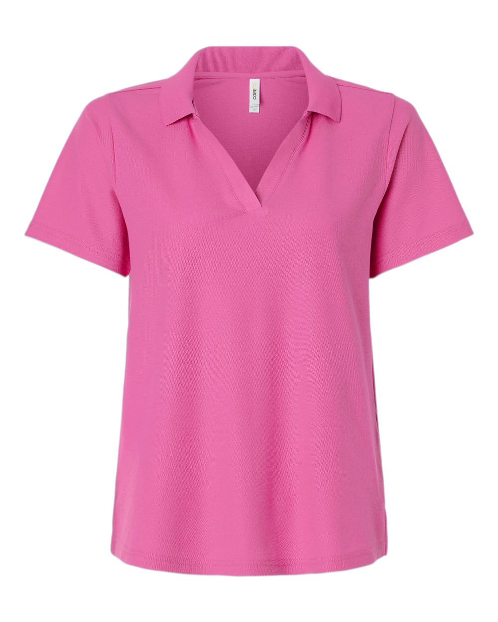 CORE365 Women's Resolve CVC Performance Pique Polo. CE106W - Charity Pink