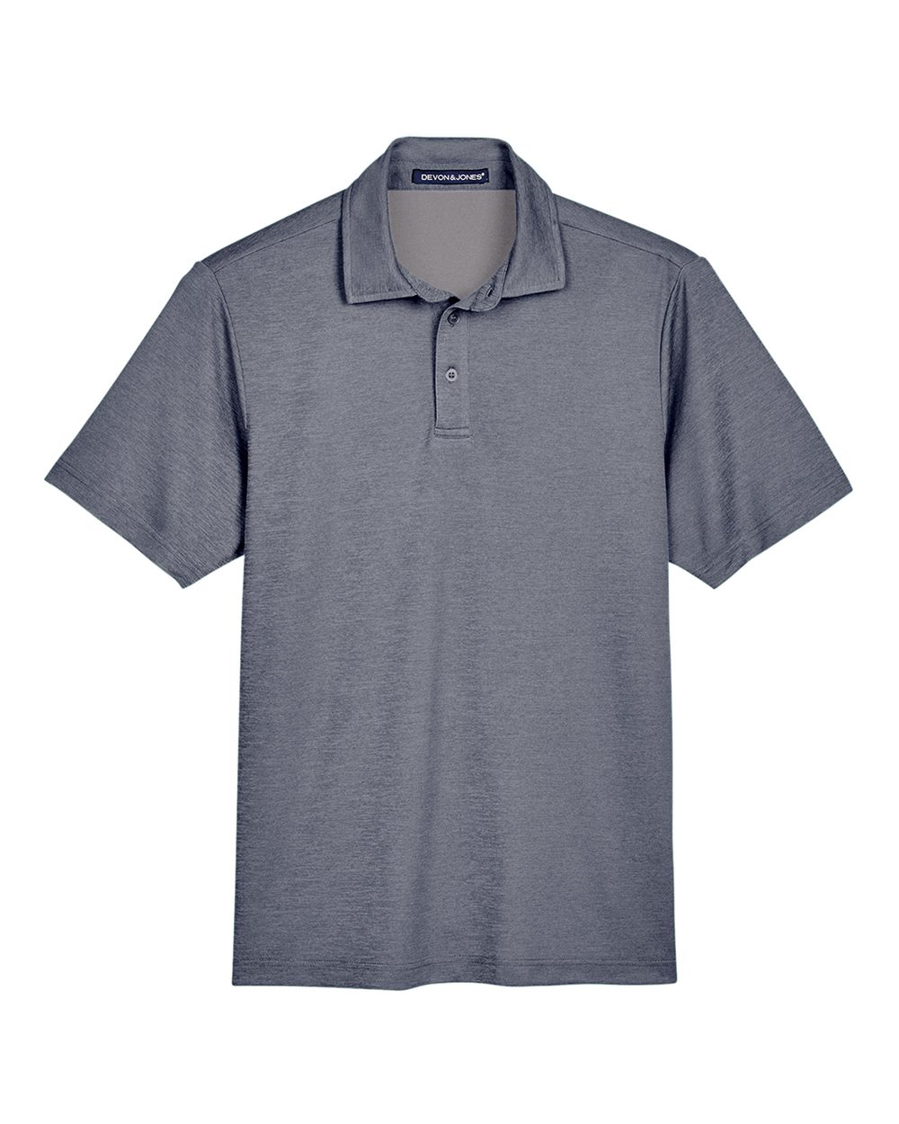 Devon & Jones Men's CrownLux Performance® Address Mélange Polo. DG22 - Navy Melange