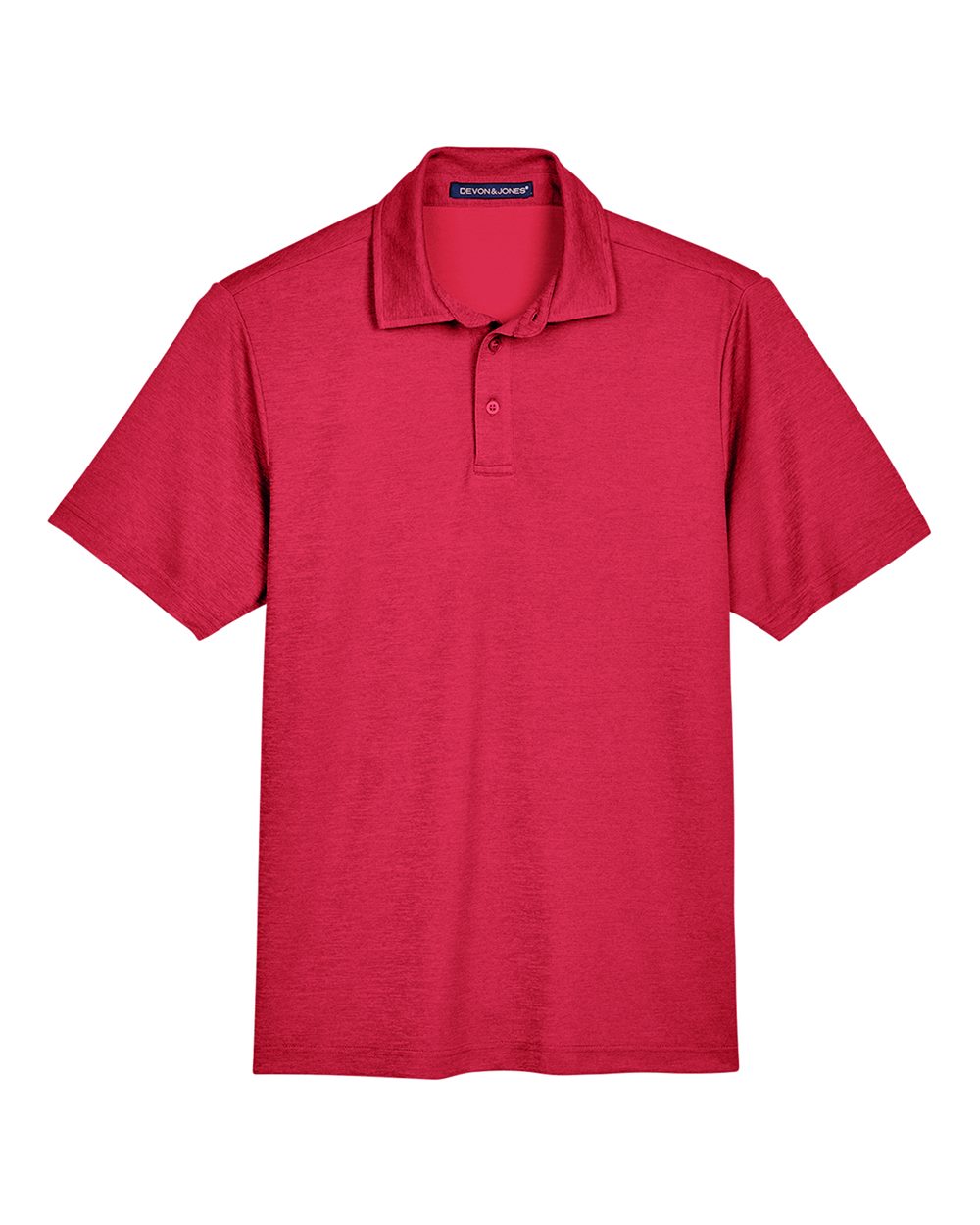Devon & Jones Men's CrownLux Performance® Address Mélange Polo. DG22 - Red Melange