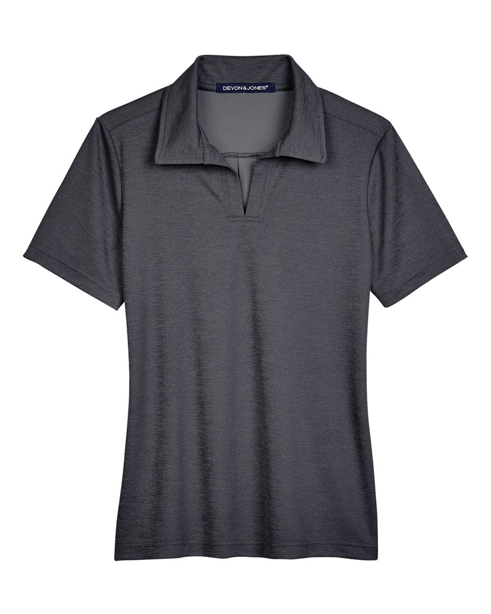 Devon & Jones Women's CrownLux Performance® Address Melange Polo. DG22W - Black Melange