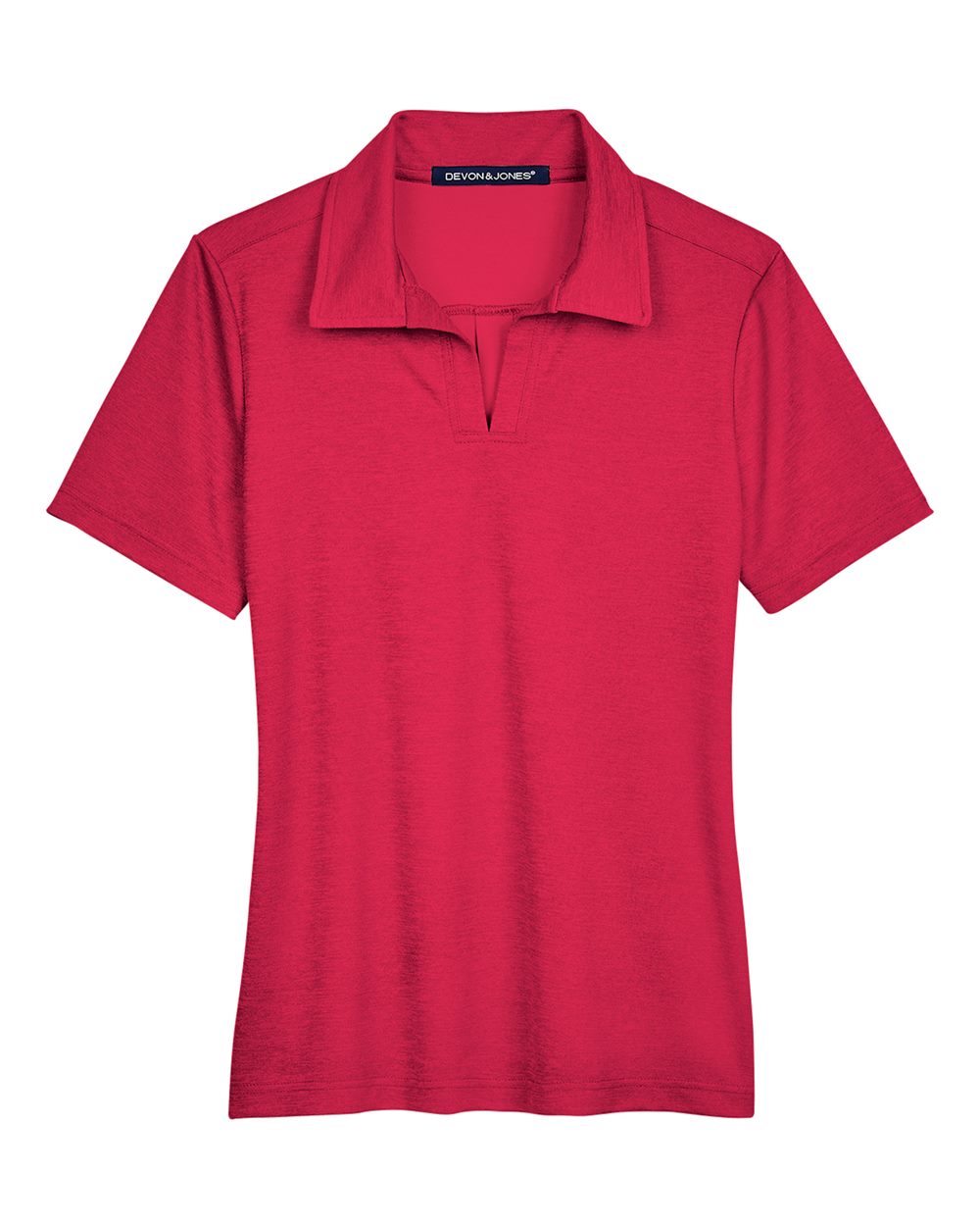 Devon & Jones Women's CrownLux Performance® Address Melange Polo. DG22W - Red Melange