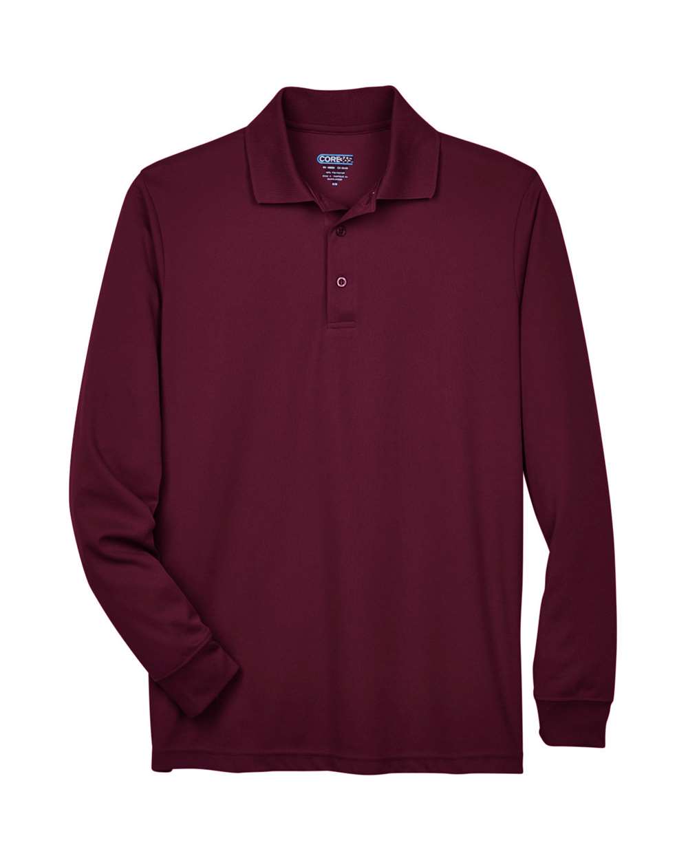 CORE365 Men's Pinnacle Performance Long Sleeve Piqué Polo. 88192 - Burgundy