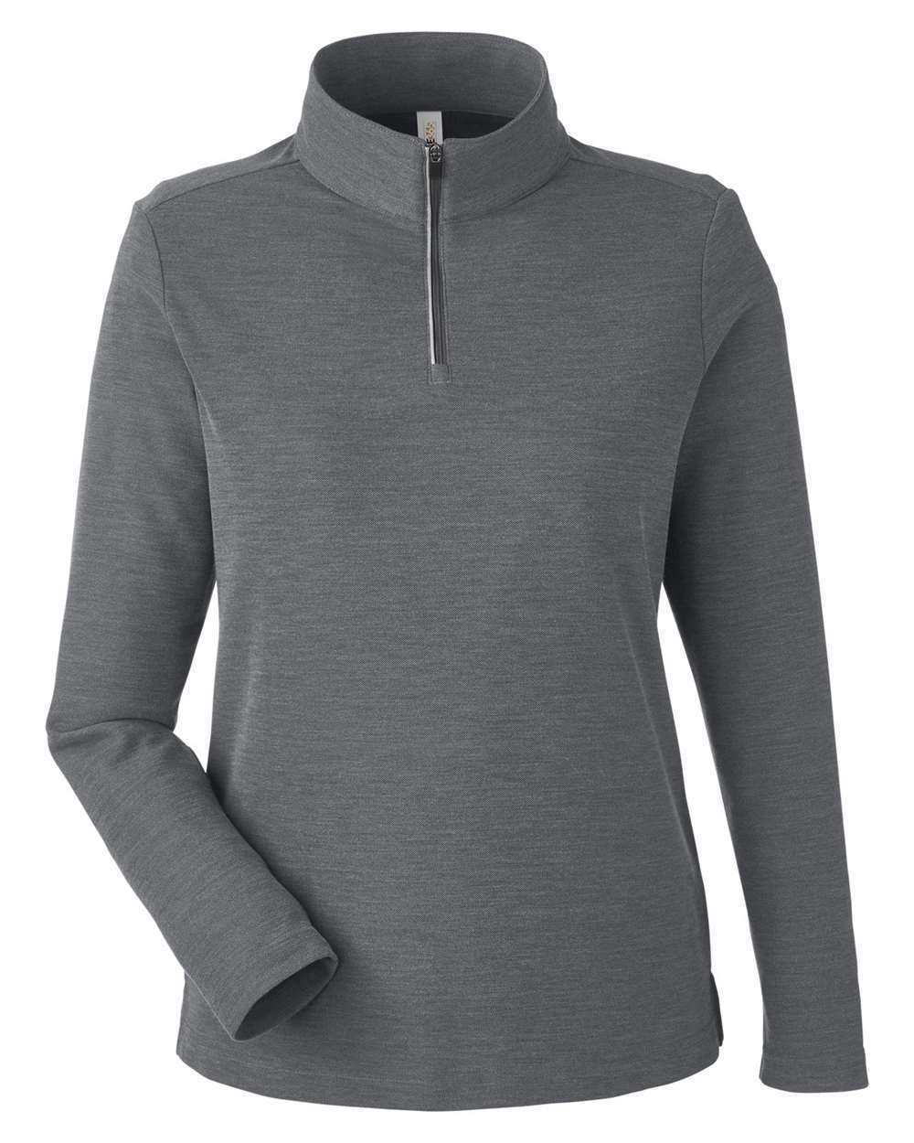 CORE365 Women's Fusion ChromaSoft™ Pique Quarter-Zip Pullover. CE405W - Carbon Heather