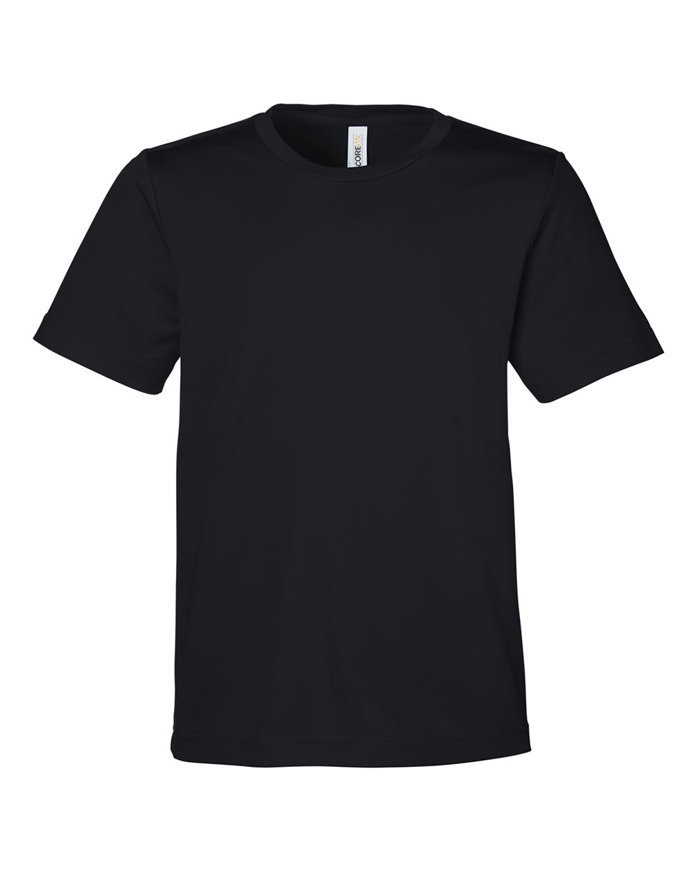 CORE365 Youth Capital Performance T-Shirt. CE10Y - Black