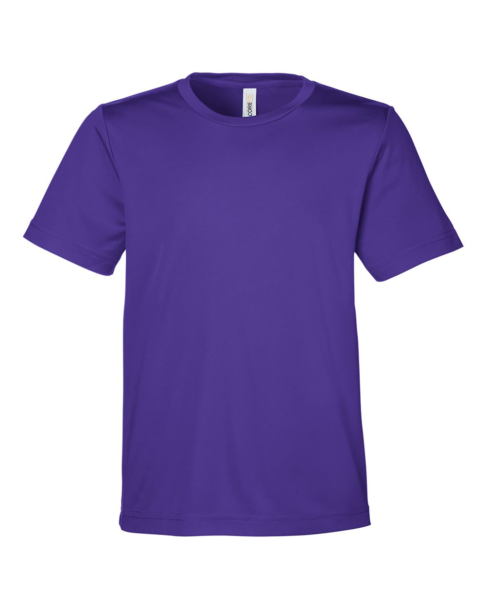 CORE365 Youth Capital Performance T-Shirt. CE10Y - Campus Purple