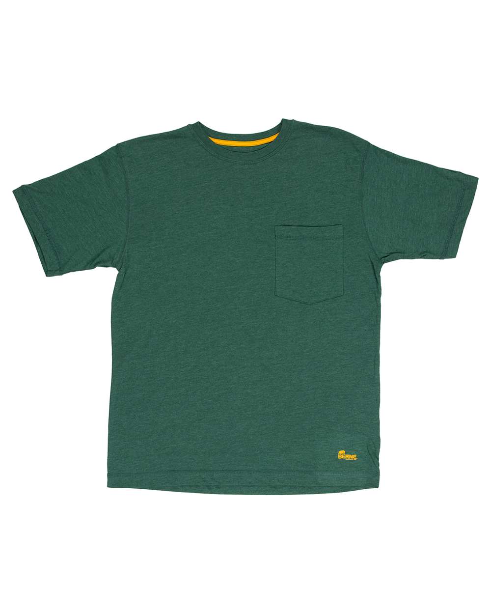 Berne Apparel Men's Lightweight Performance Pocket T-Shirt. BSM38 - Pine