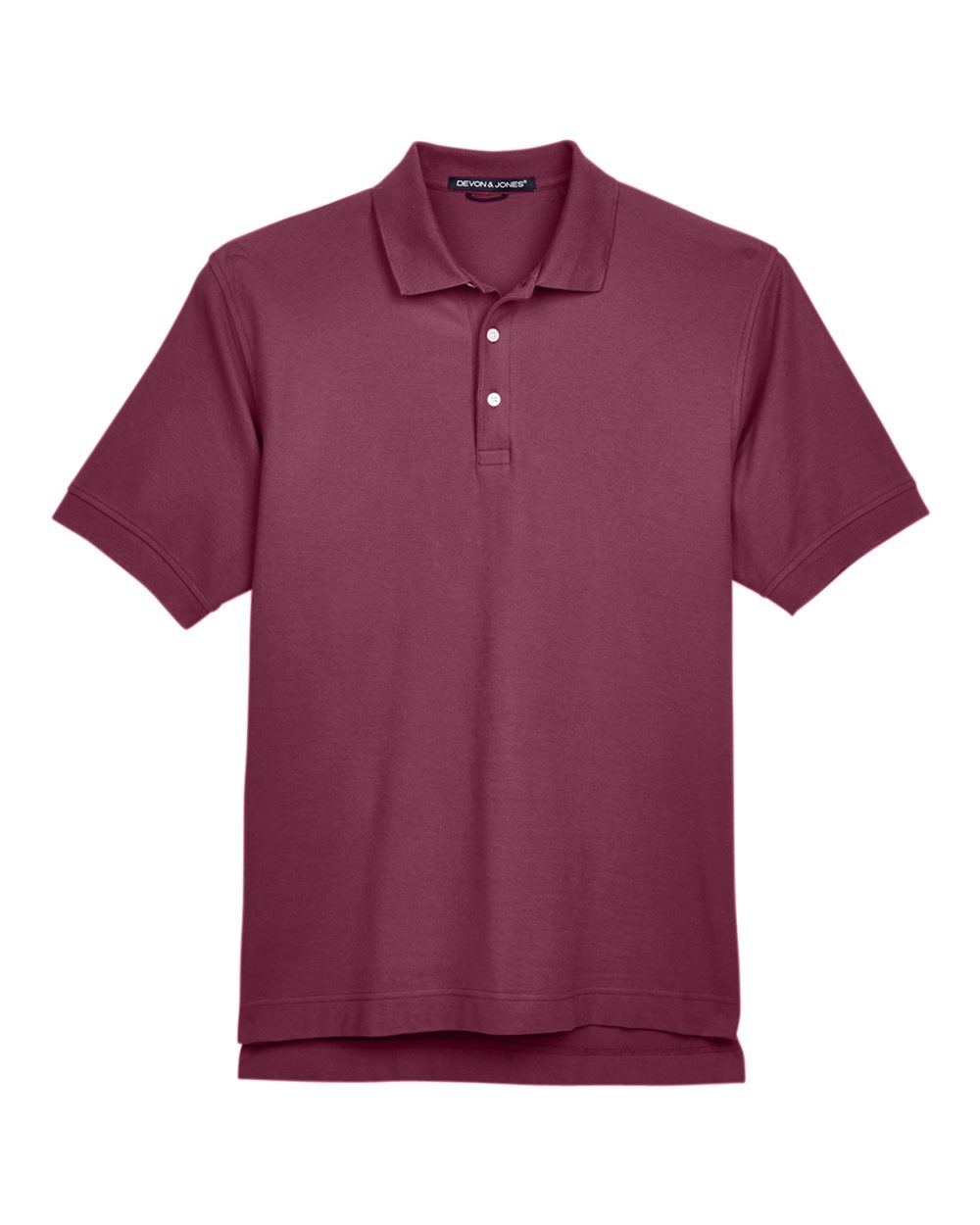 Devon & Jones Men's Pima Piqué Polo. D100 - Burgundy