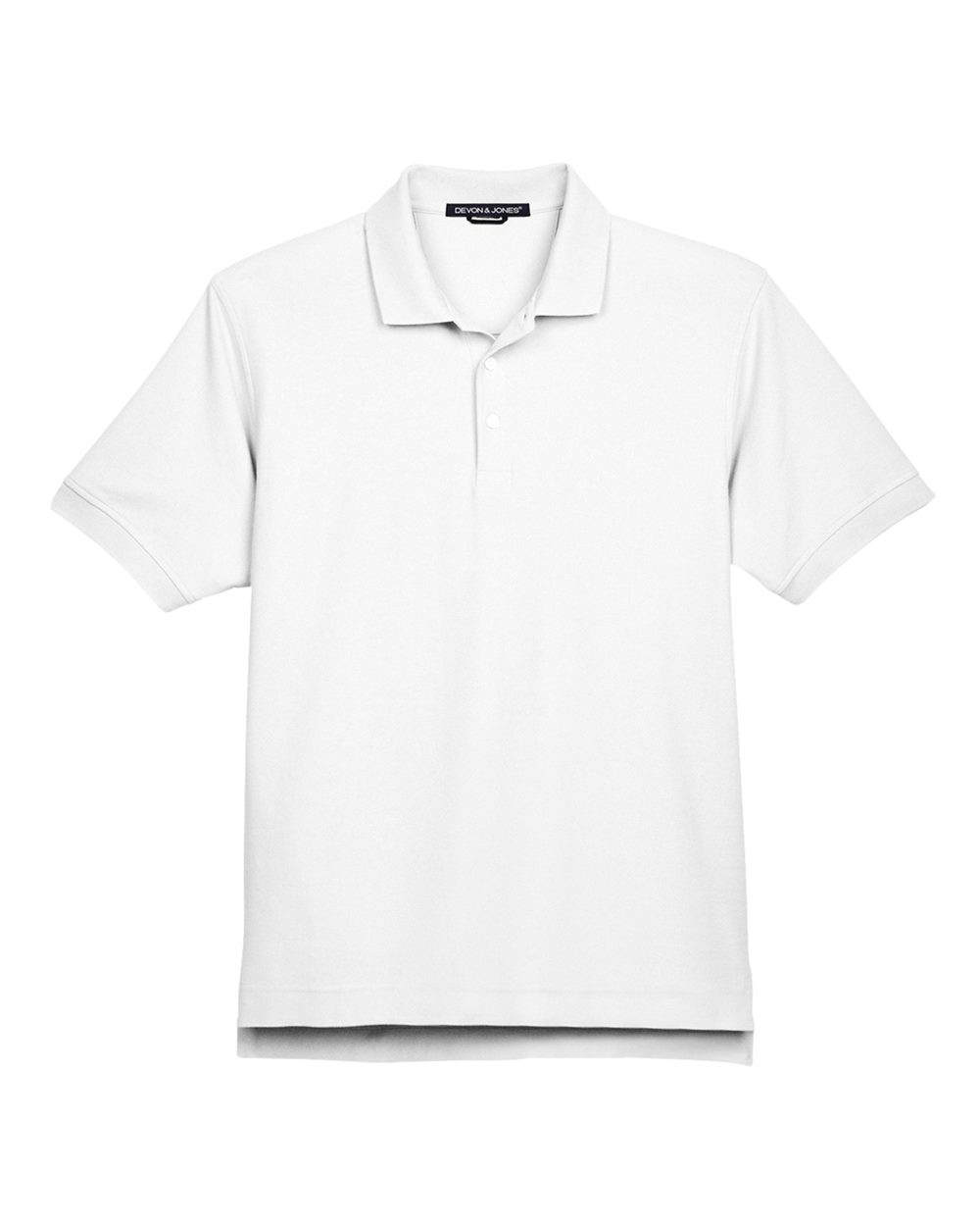 Devon & Jones Men's Pima Piqué Polo. D100 - White