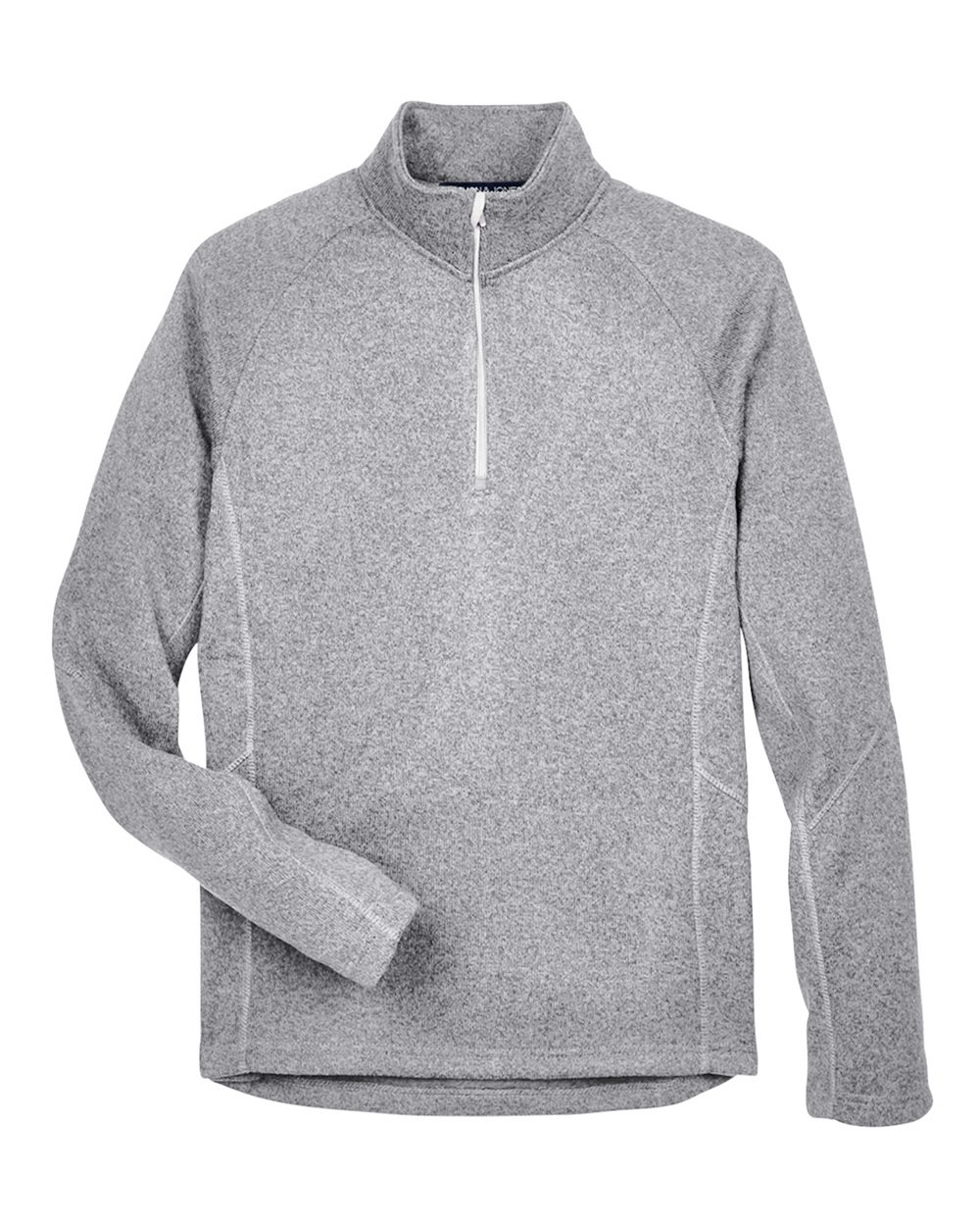 Devon & Jones Unisex Bristol Sweater Fleece Quarter-Zip Pullover. DG792 - Grey Heather