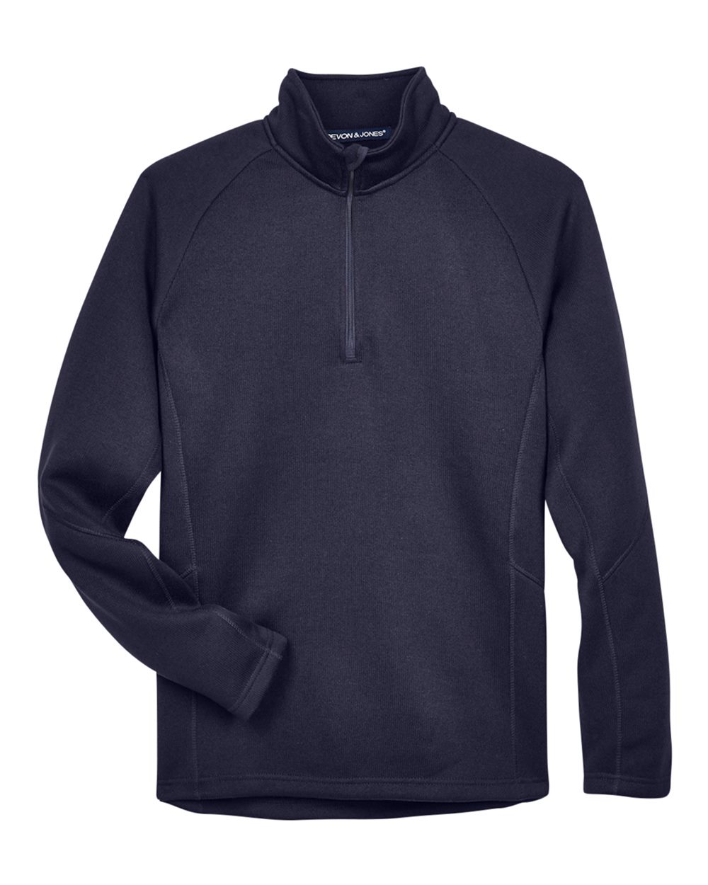 Devon & Jones Unisex Bristol Sweater Fleece Quarter-Zip Pullover. DG792 - Navy