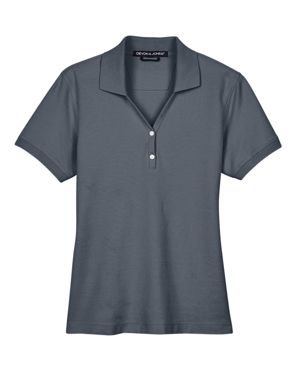 Devon & Jones Women's Pima Piqué Polo. D100W - Graphite