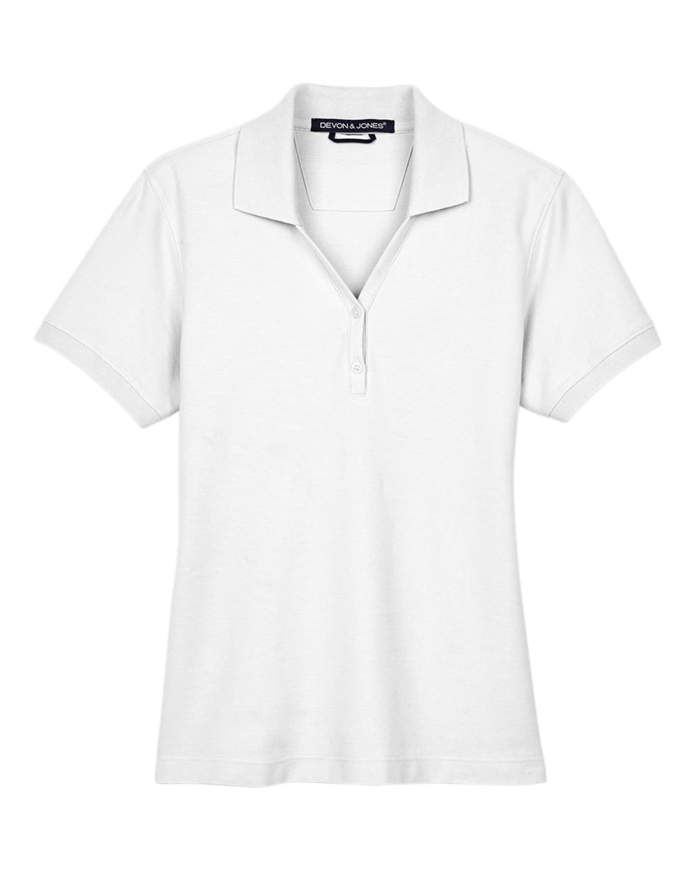 Devon & Jones Women's Pima Piqué Polo. D100W - White