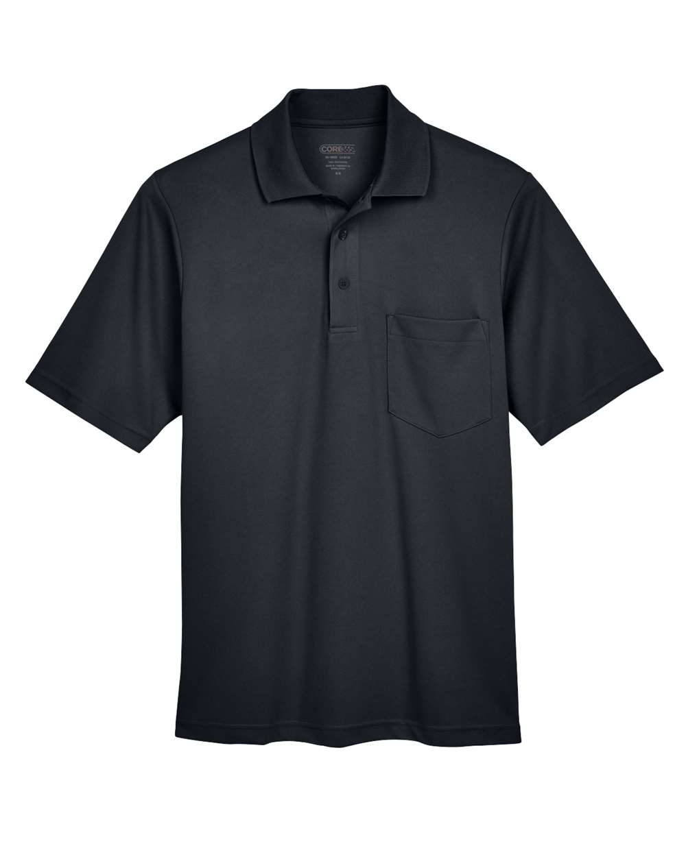 CORE365 Men's Origin Performance Piqué Polo with Pocket. 88181P - Black