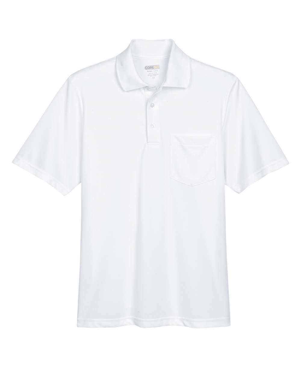 CORE365 Men's Origin Performance Piqué Polo with Pocket. 88181P - White