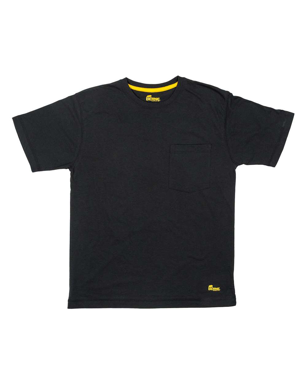 Berne Apparel Men's Tall Lightweight Performance T-Shirt. BSM38T - Black