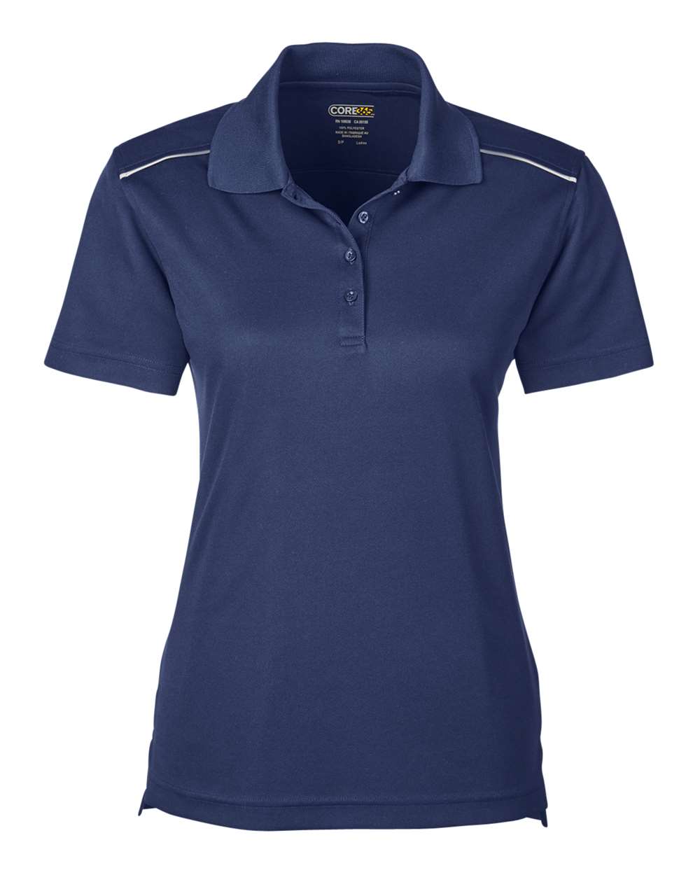 CORE365 Women's Radiant Performance Piqué Polo with Reflective Piping. 78181R - Classic Navy