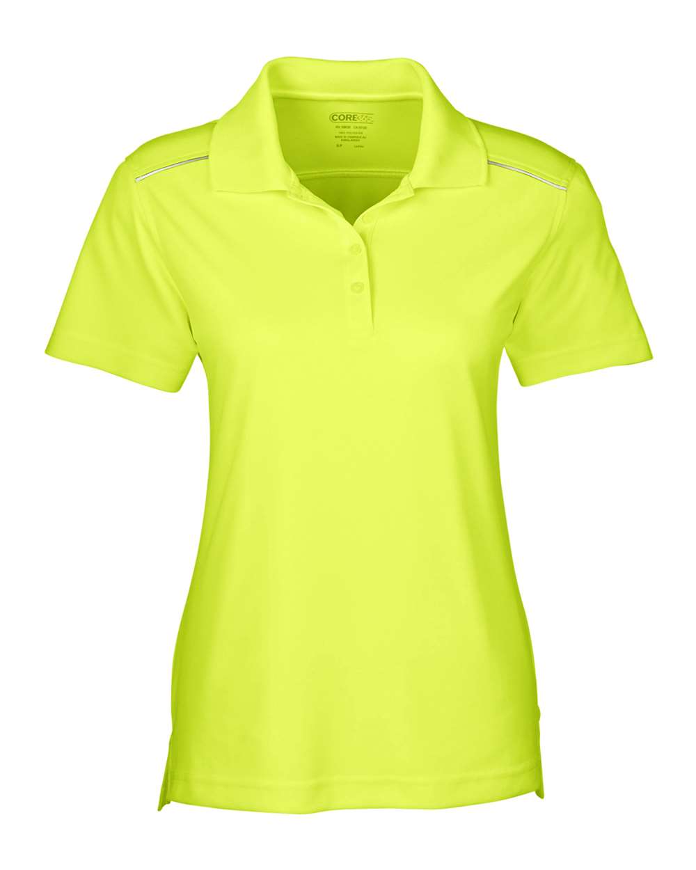 CORE365 Women's Radiant Performance Piqué Polo with Reflective Piping. 78181R - Safety Yellow
