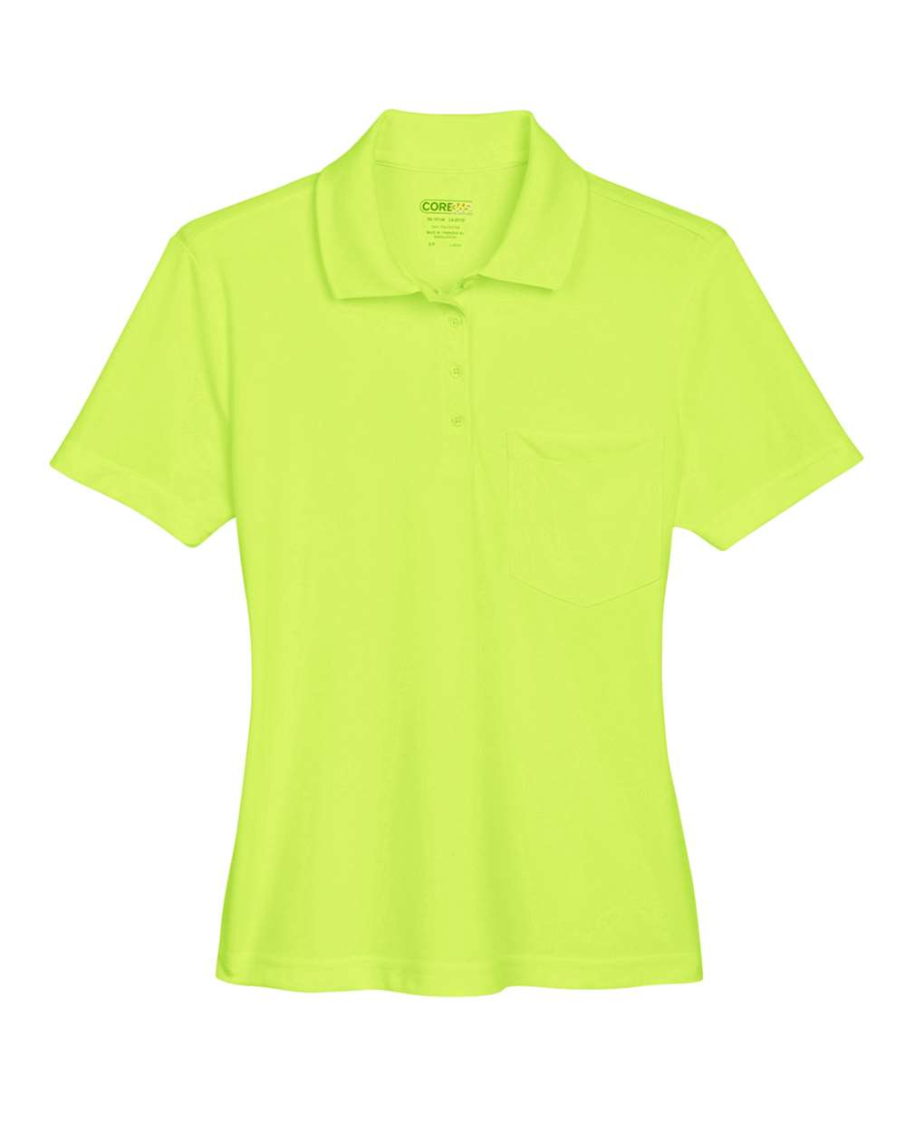 CORE365 Women's Origin Performance Piqué Polo with Pocket. 78181P - Safety Yellow