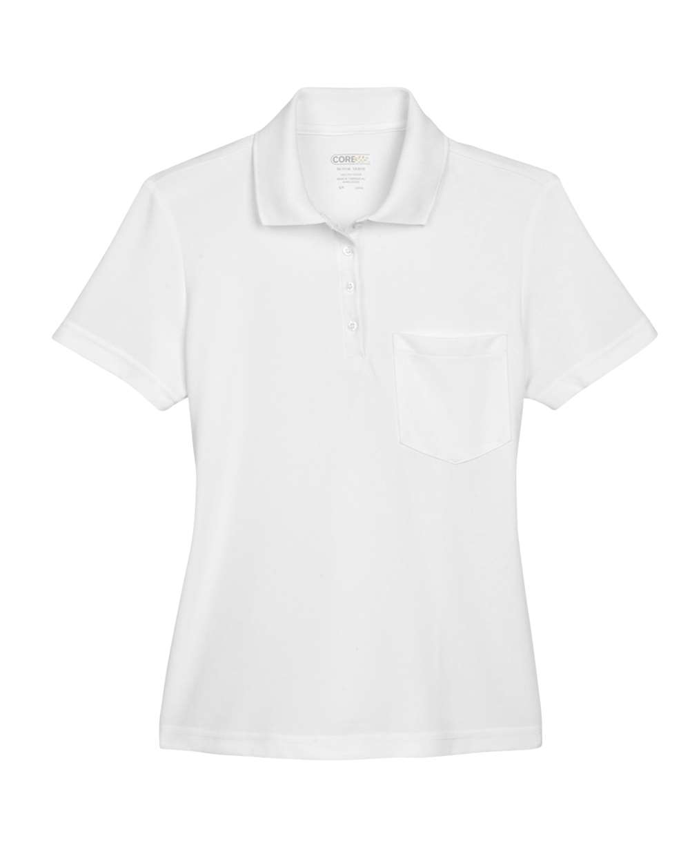 CORE365 Women's Origin Performance Piqué Polo with Pocket. 78181P - White