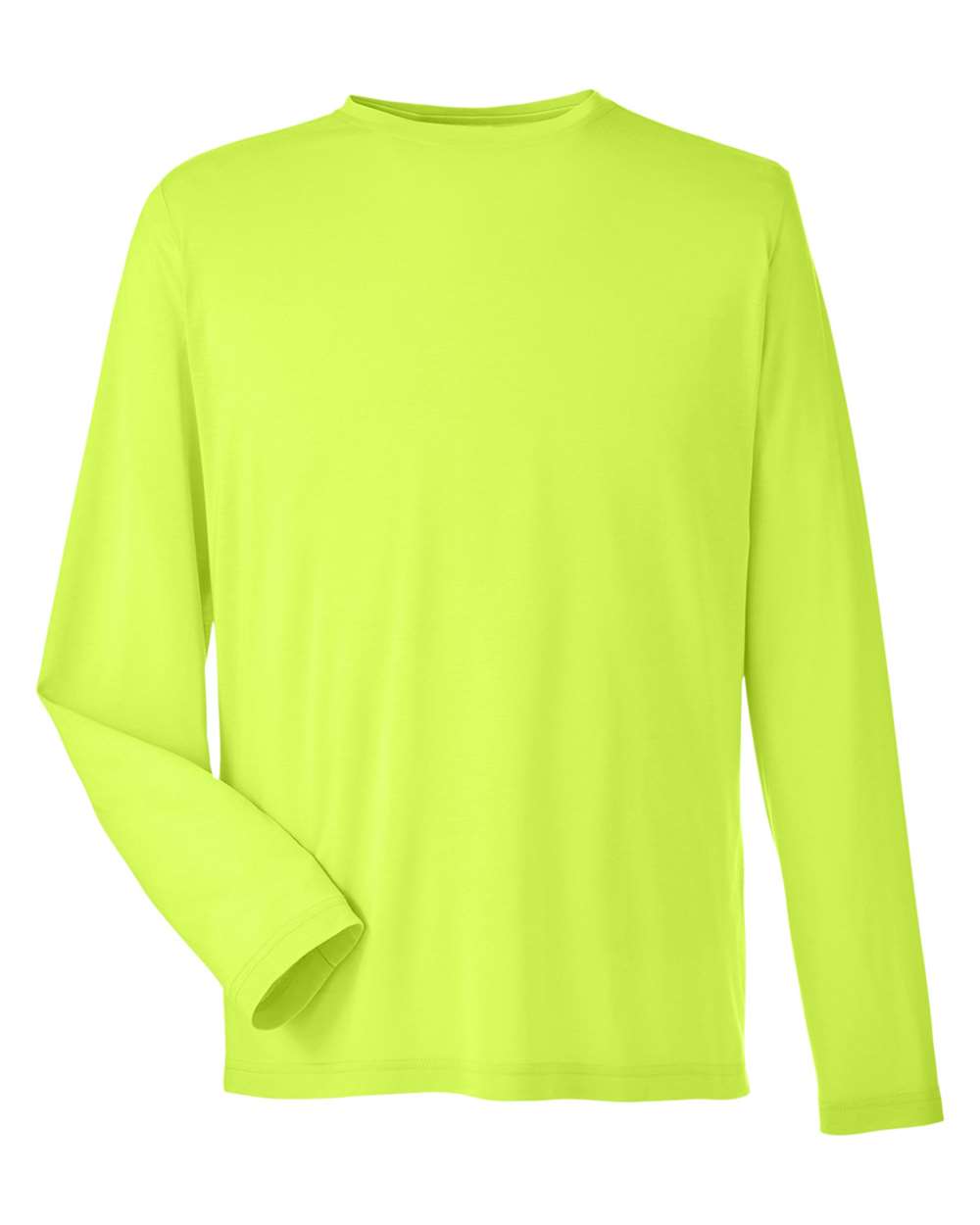 CORE365 Unisex Fusion ChromaSoft™ Performance Long Sleeve T-Shirt. CE111L - Safety Yellow