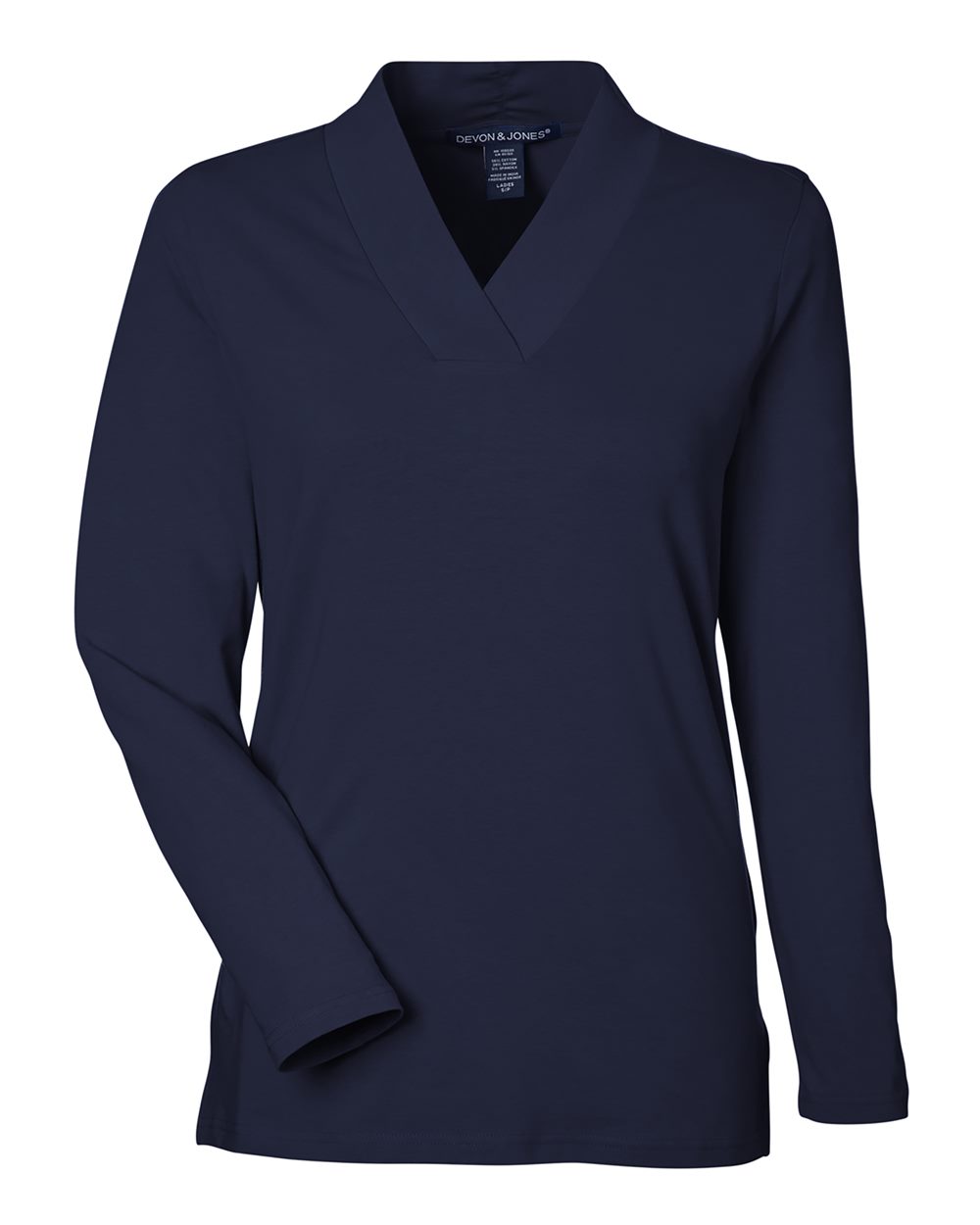 Devon & Jones Women's Raleigh Shawl Collar Knit Top. DP121W - Navy