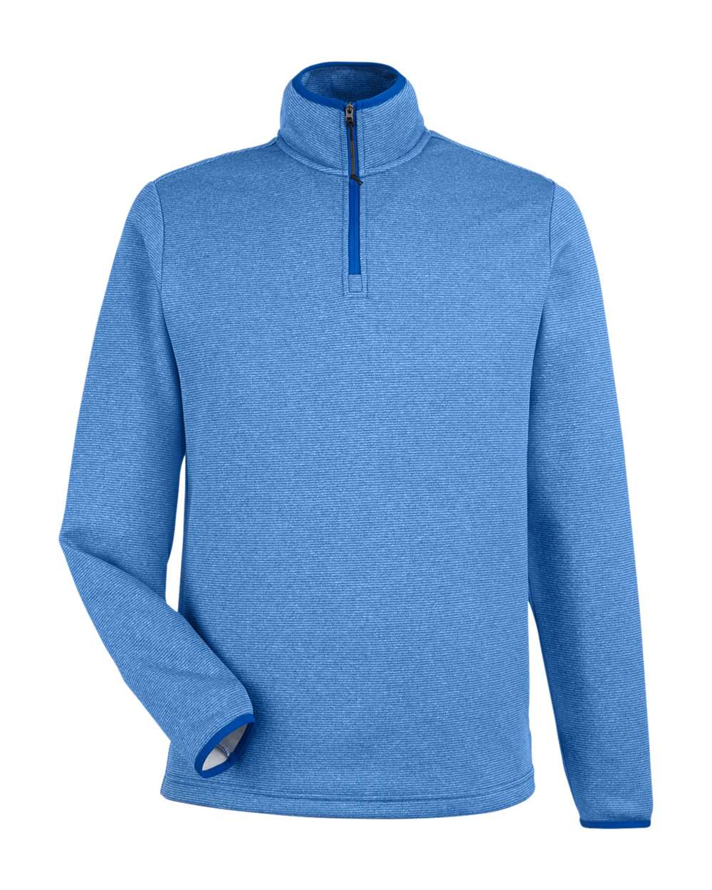 CORE365 Men's Venture Heathered Stripe Quarter-Zip Pullover. CE73 - True Royal/ White