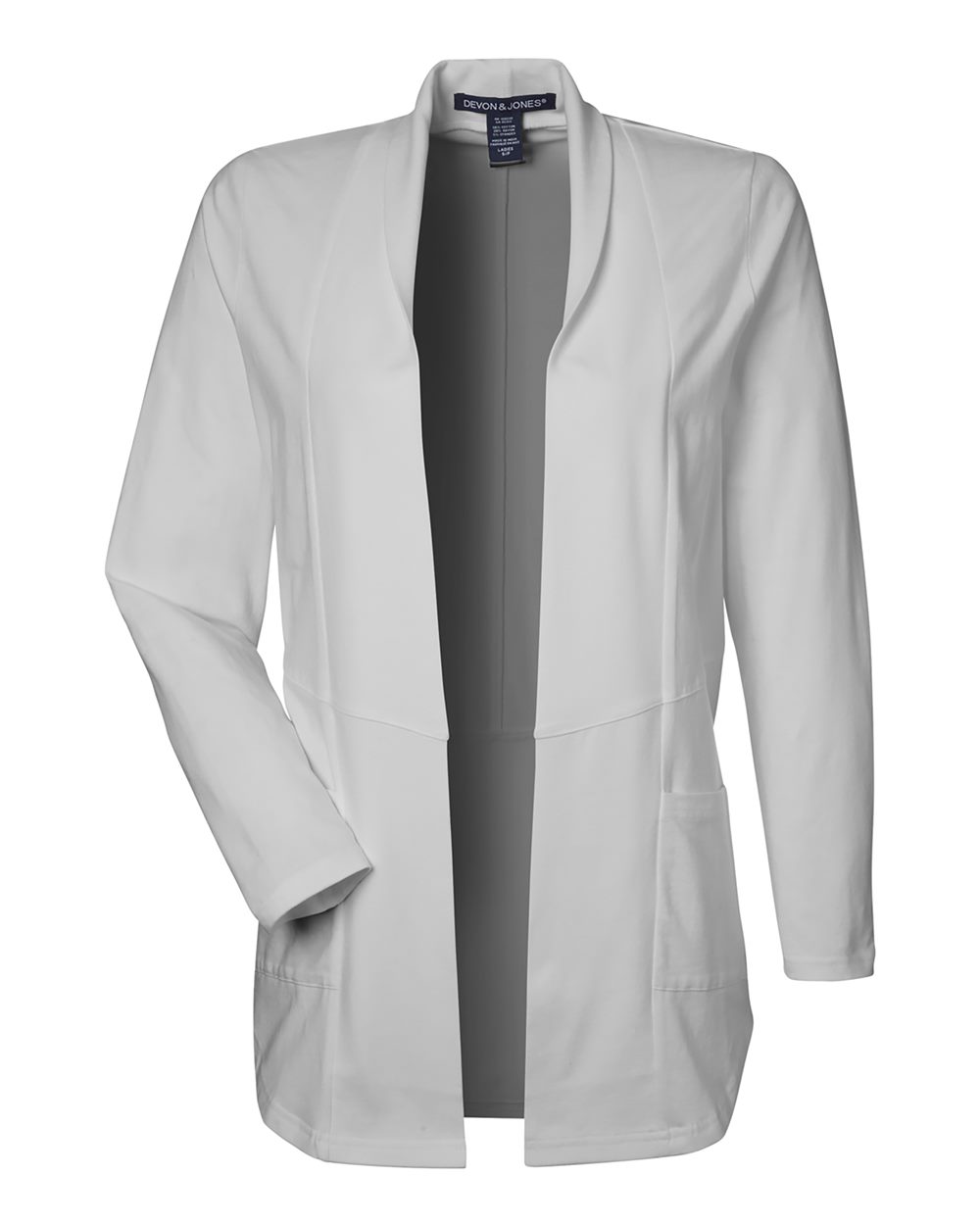 Devon & Jones Women's Raleigh Stretch Cardigan. DP125W - Grey