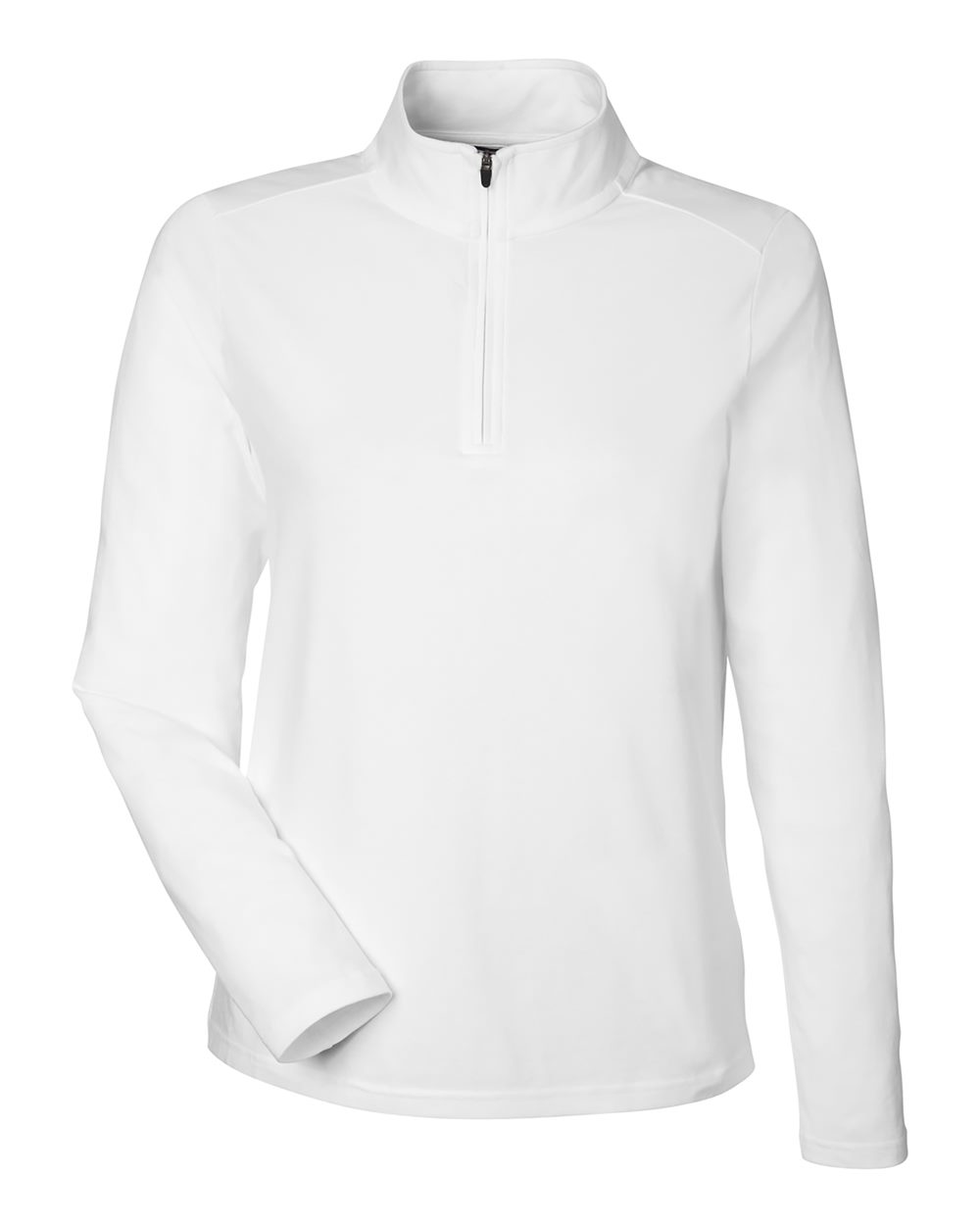 Devon & Jones Women's Raleigh Stretch Quarter-Zip Pullover. DG425W - White