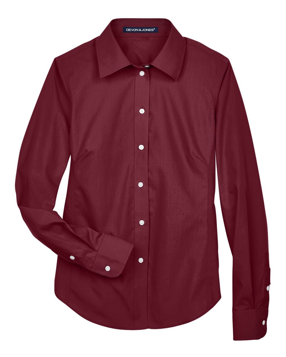 Devon & Jones Women's Crown Collection® Broadcloth Woven Dress Shirt. D620W - Burgundy