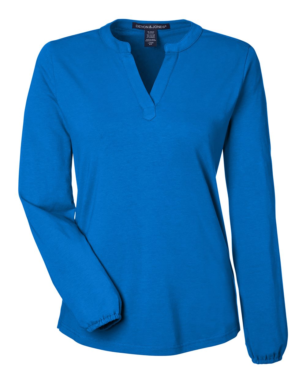 Devon & Jones Women's Raleigh Half-Placket Knit Top. DP122W - French Blue