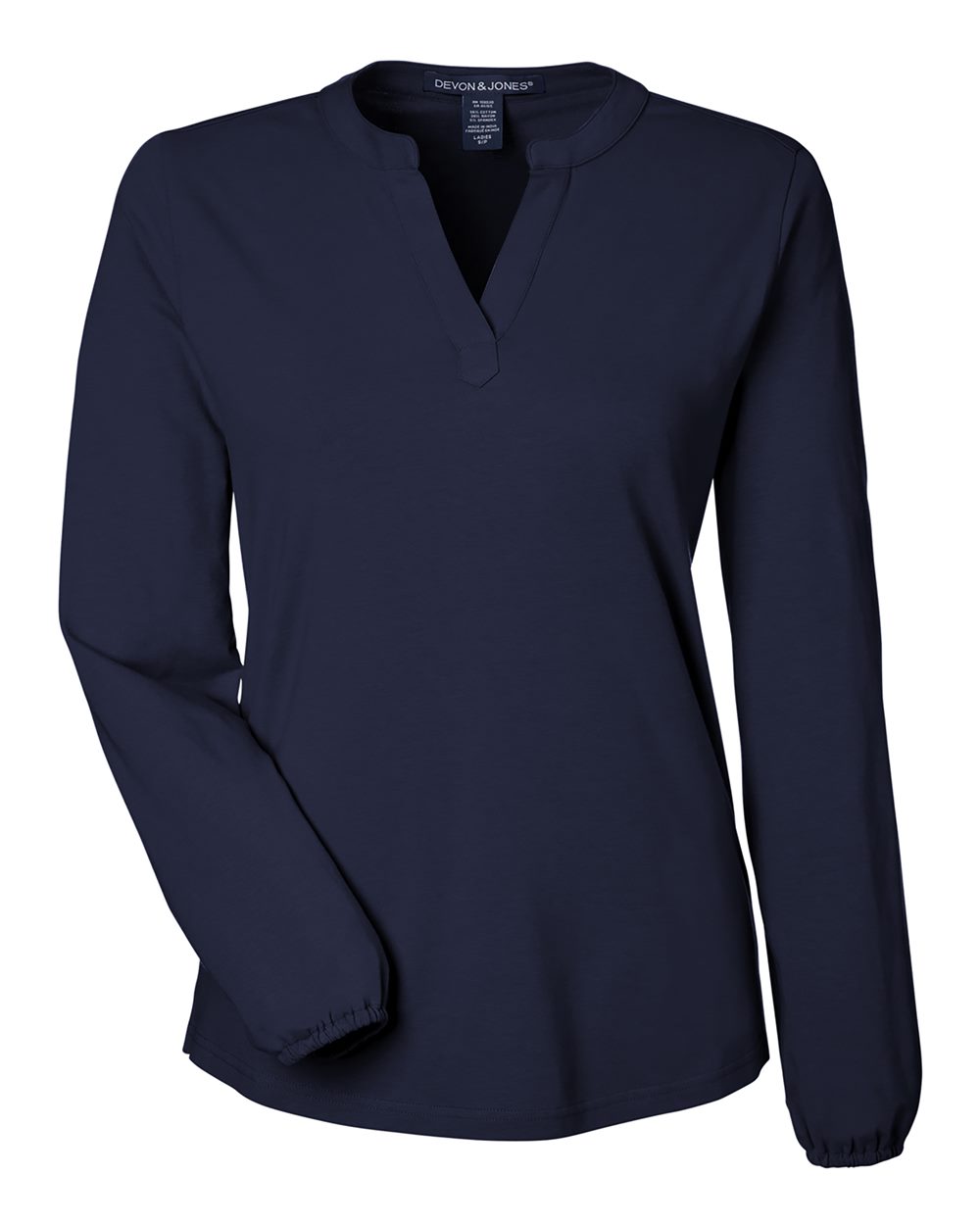 Devon & Jones Women's Raleigh Half-Placket Knit Top. DP122W - Navy