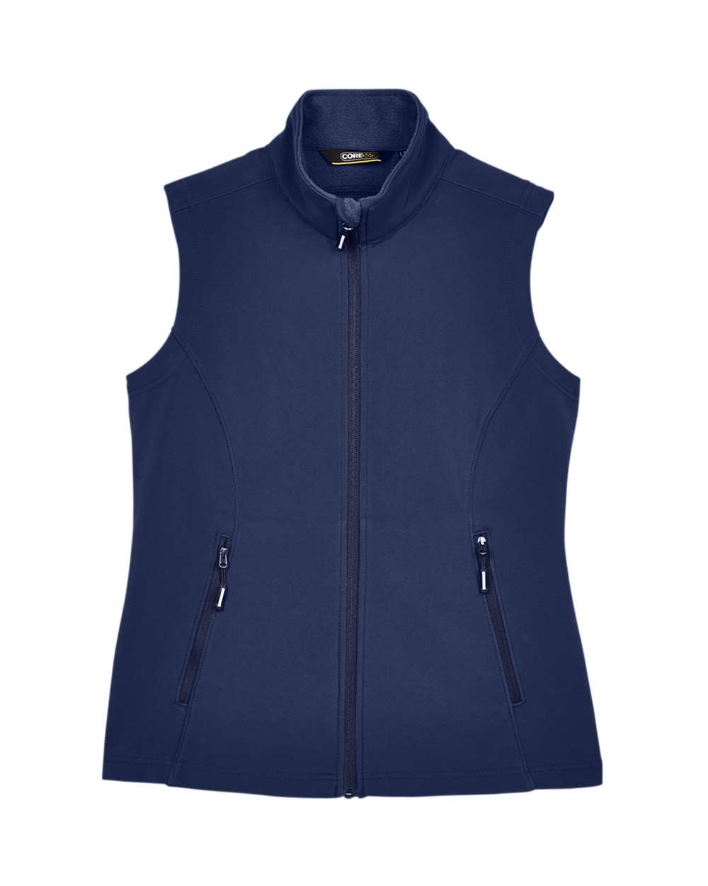 CORE365 Women's Cruise Two-Layer Fleece Bonded Soft Shell Vest. CE701W - Classic Navy