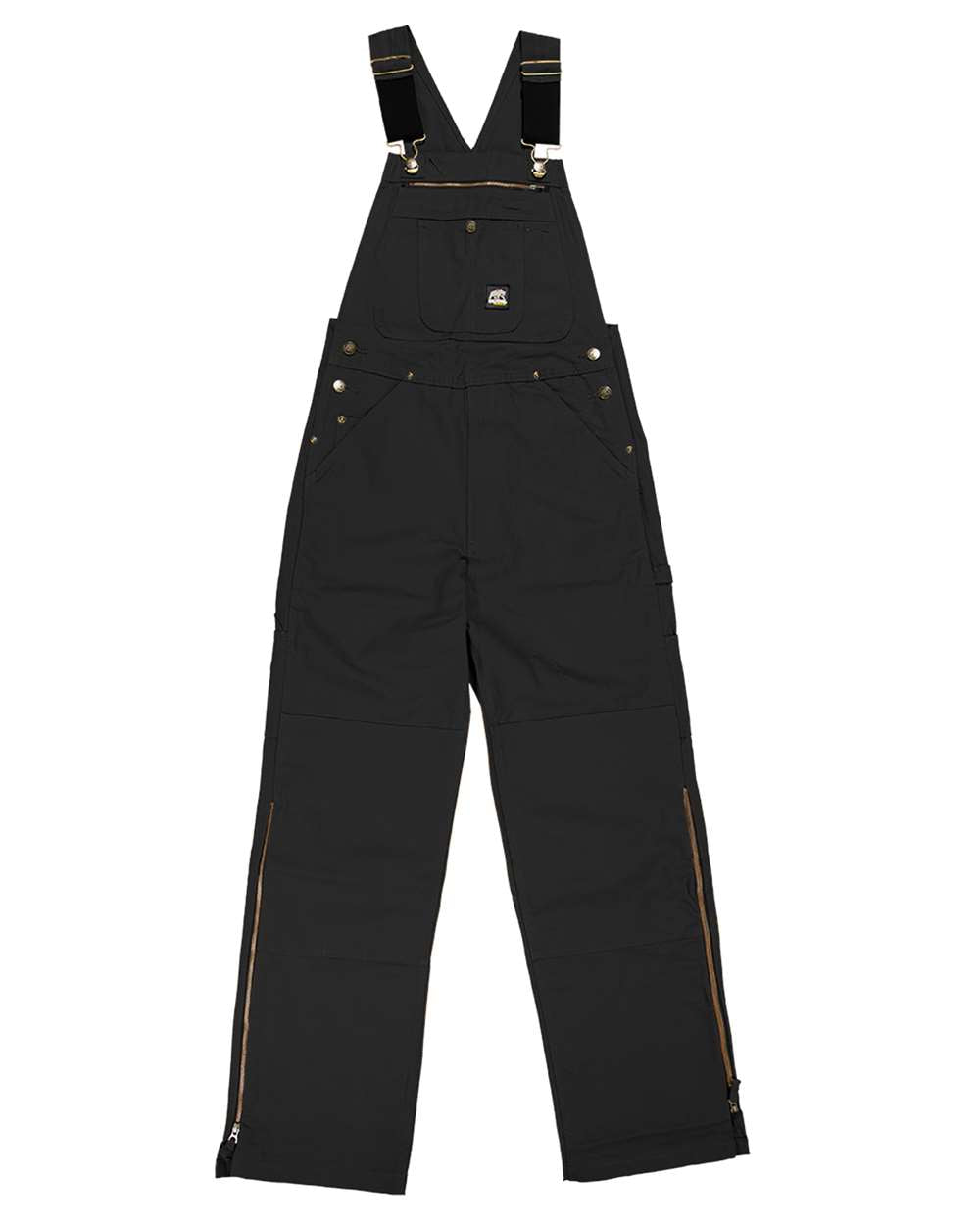 Berne Apparel Men's Slab Unlined Duck Bib Overall. B1067 - Black_40