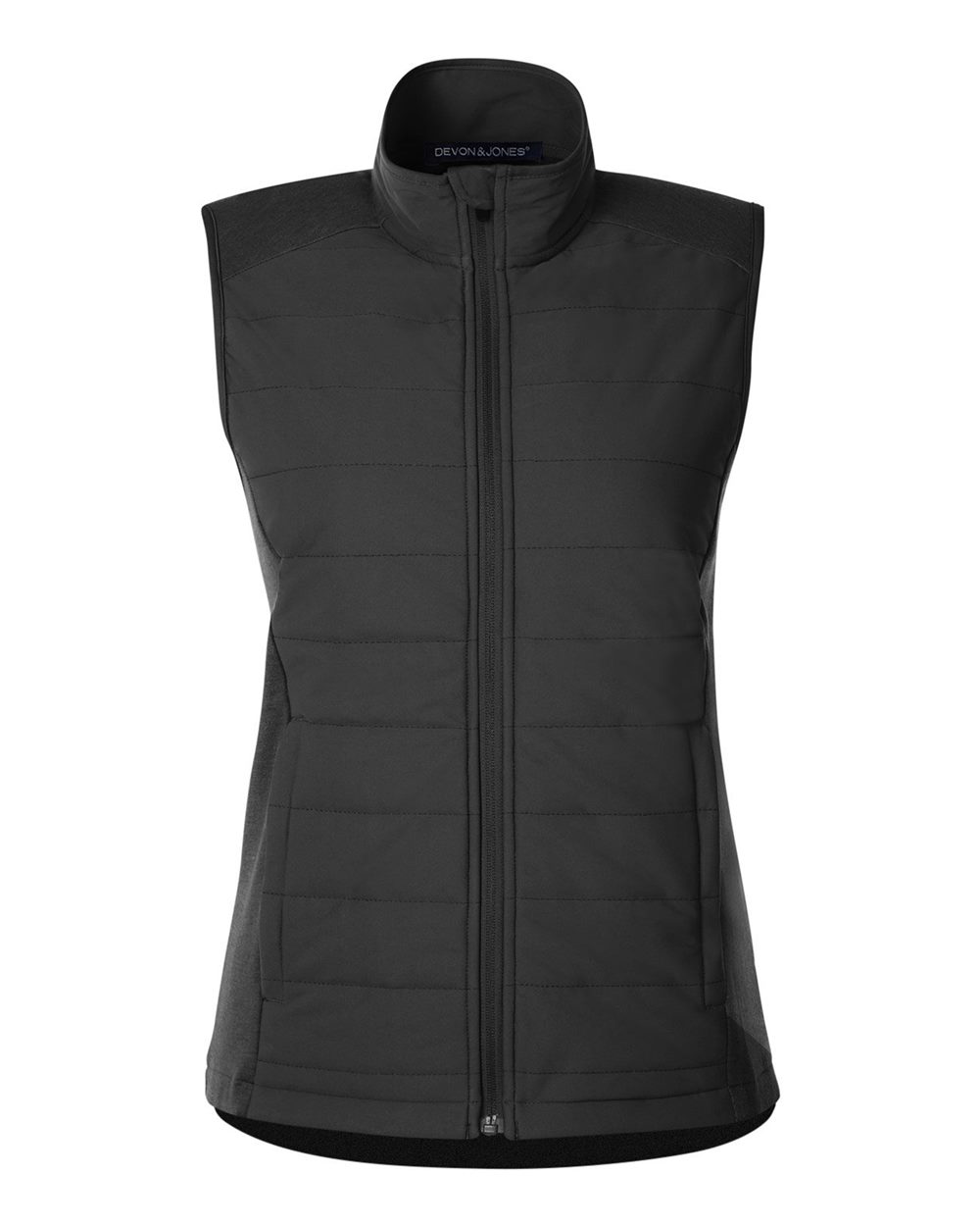 Devon & Jones Women's New Classics® Charleston Hybrid Vest. DG706W - Black/ Melange Black