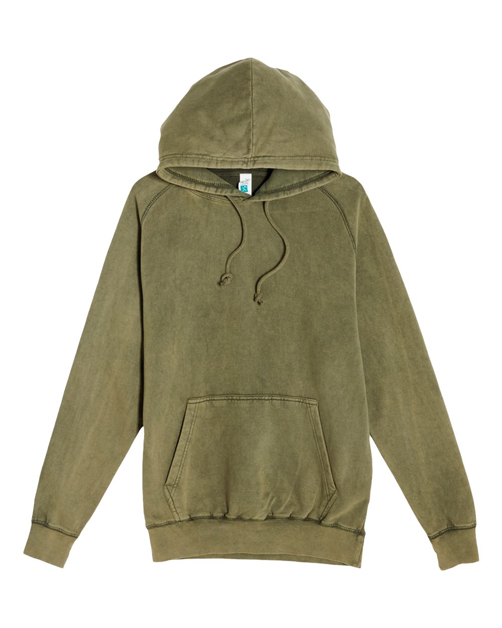 Lane Seven Unisex Vintage Raglan Hoodie Sweatshirt. LST004 - Vintage Olive