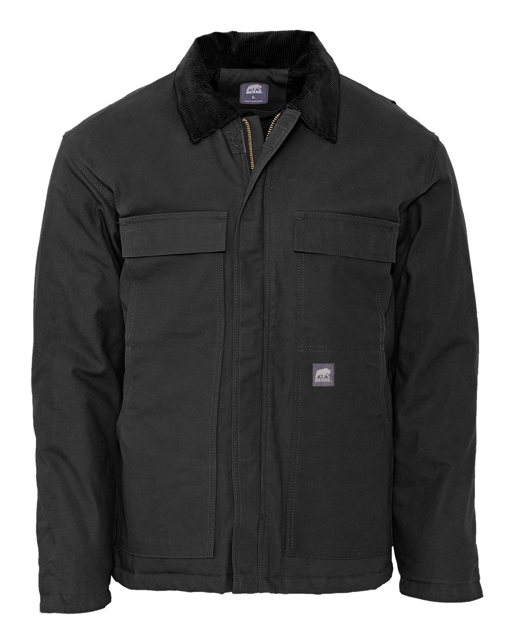Berne Apparel Men's Heritage Chore Coat. CH416 - Black